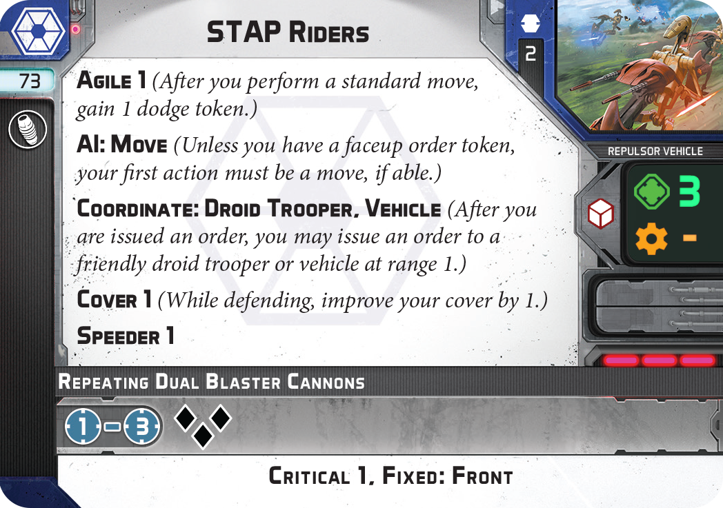 Star Wars Legion: STAP Riders Unit Expansion - Loaded Dice