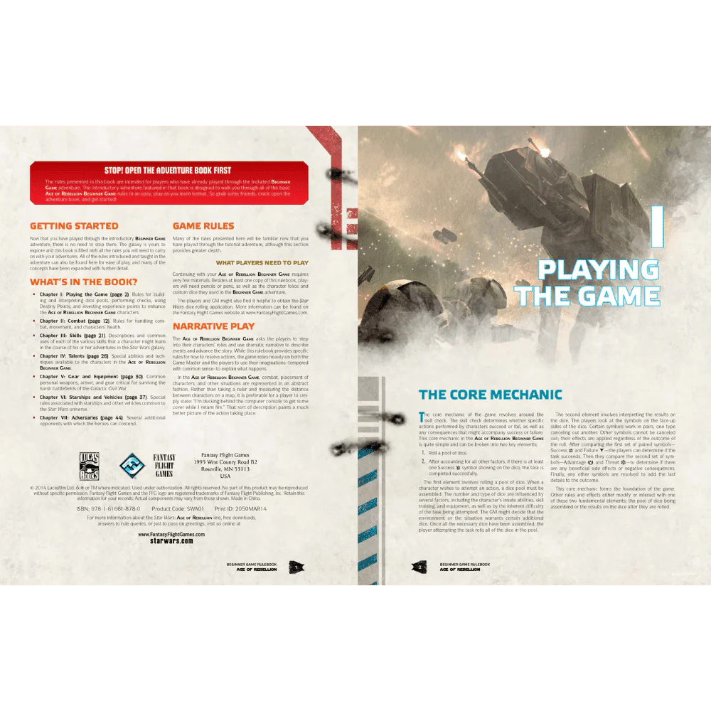 Star Wars Age of Rebellion RPG: Beginner Game - Loaded Dice