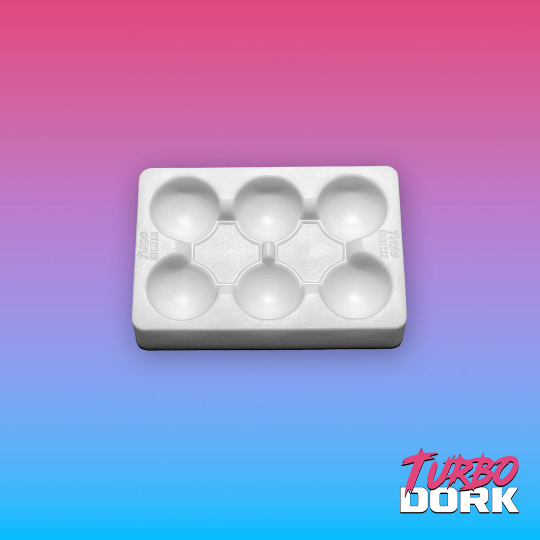 Turbo Dork: Small White Non-Stick Silicone Dry Palette - Loaded Dice