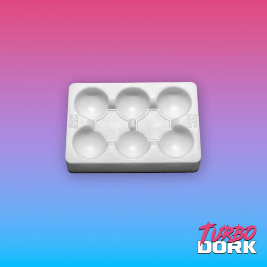 Turbo Dork: Small White Non-Stick Silicone Dry Palette - Loaded Dice