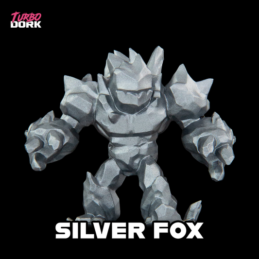 Turbo Dork: Silver Fox Metallic Acrylic Paint 22ml - Loaded Dice
