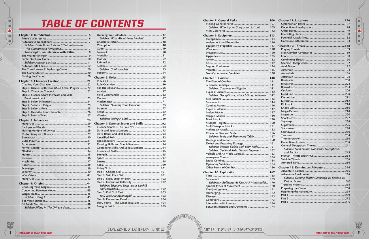 Transformers RPG Core Rulebook - Loaded Dice