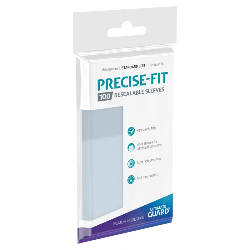 Ultimate Guard Precise-Fit Sleeves Resealable Standard Size Transparent (100) - Loaded Dice Barry Vale of Glamorgan CF64 3HD