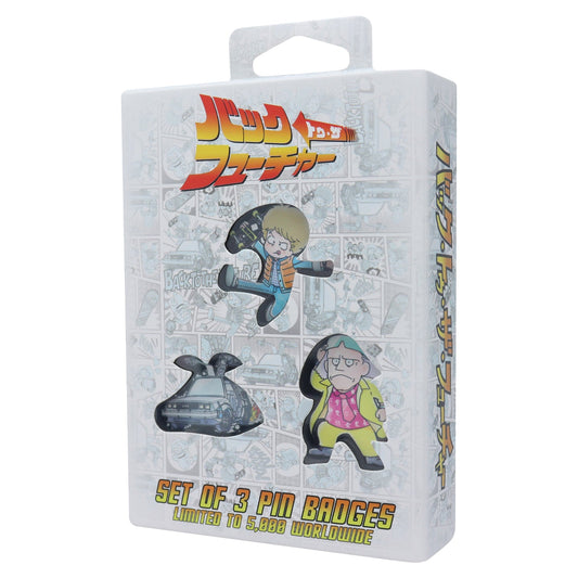Back to the Future Limited Edition Japanese Style Triple Pin Badge Set - Loaded Dice