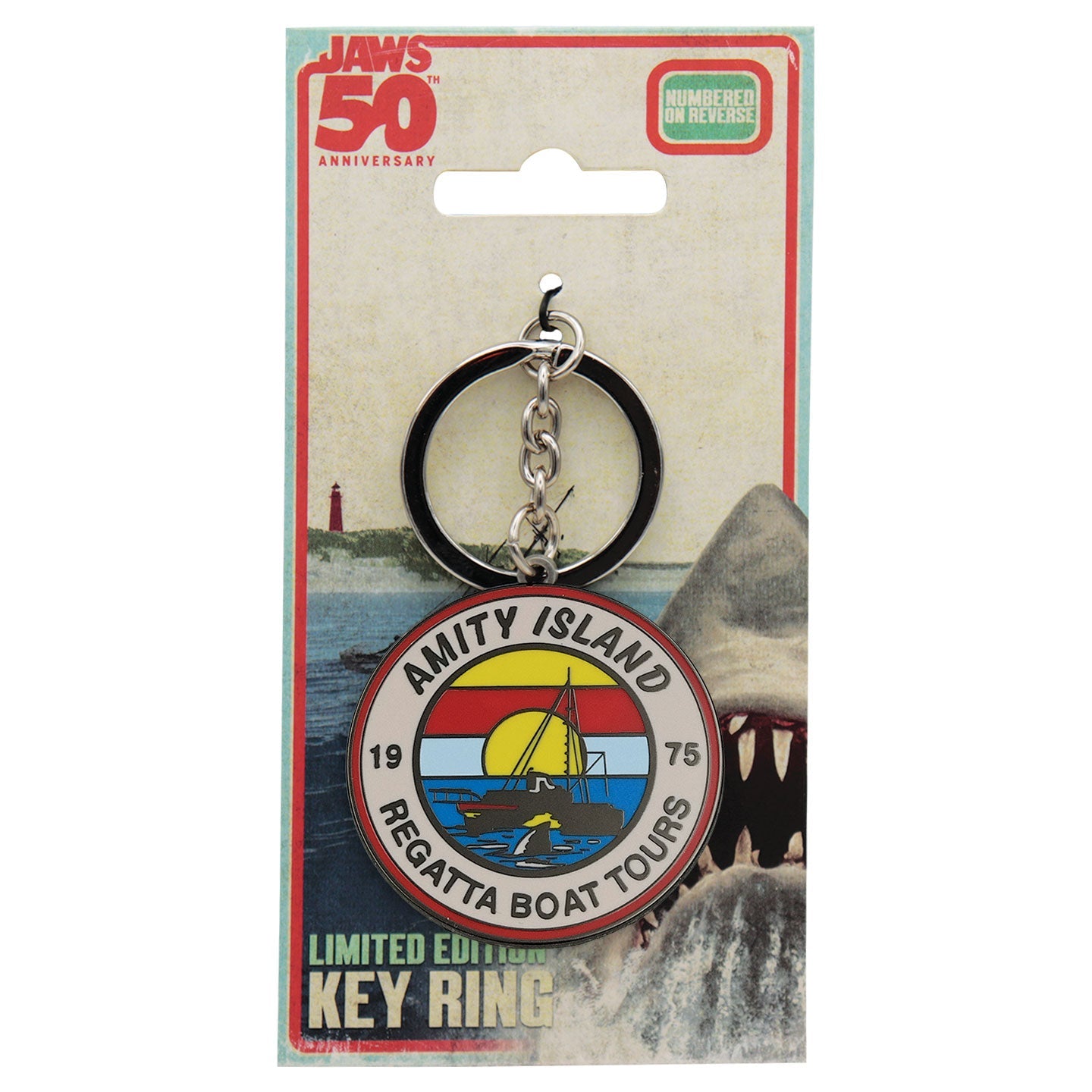 Jaws 50th Anniversary Regatta Boat Tour Keyring - Loaded Dice