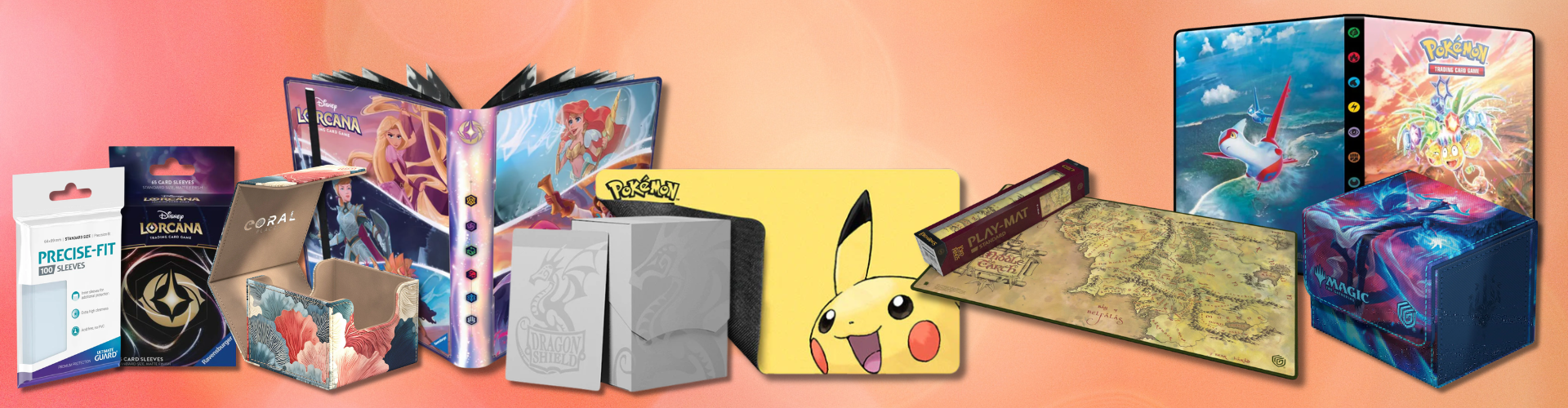 Trading card protection at Loaded Dice – card sleeves, binders, deck boxes and playmats