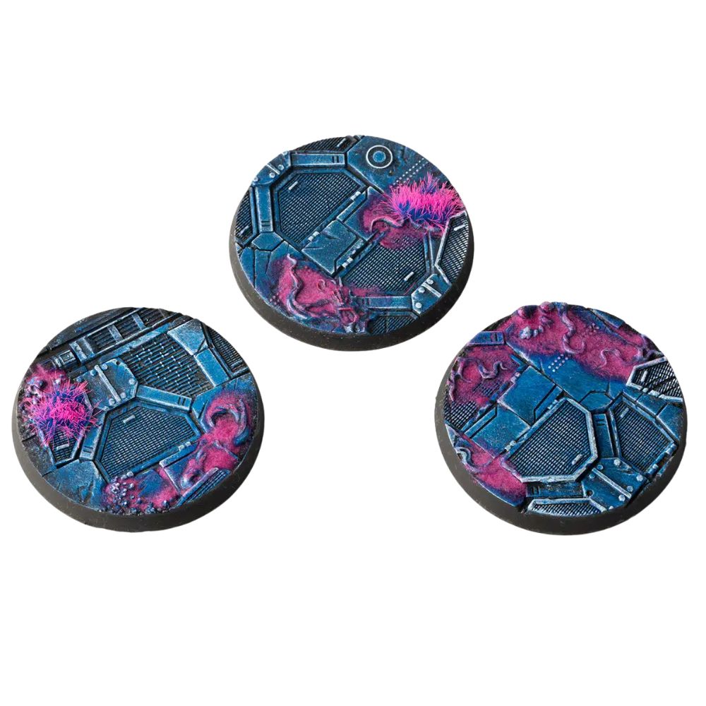 Gamers Grass Alien Infestation Round Bases - 50mm (x3) - Loaded Dice