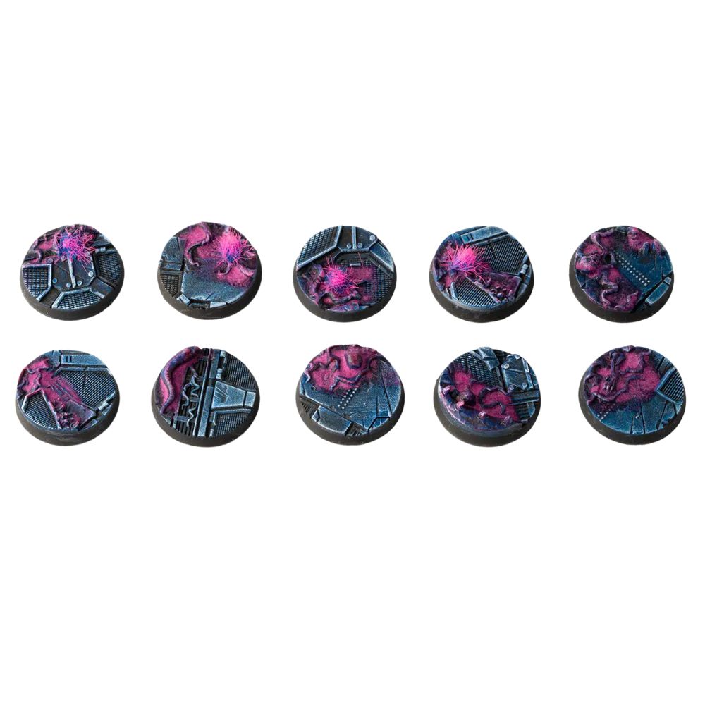 Gamers Grass Alien Infestation Round Bases - 25mm (x10) - Loaded Dice