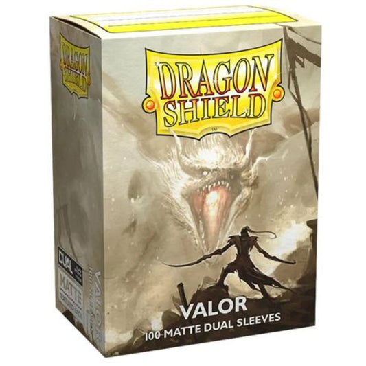 Dragon Shield - Matte Dual Standard Size Sleeves 100pk - Valor Cream - Loaded Dice