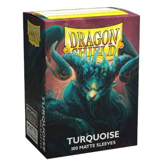 Dragon Shield - Matte Standard Size Sleeves 100pk - Players Choice Turquoise Atebeck - Loaded Dice