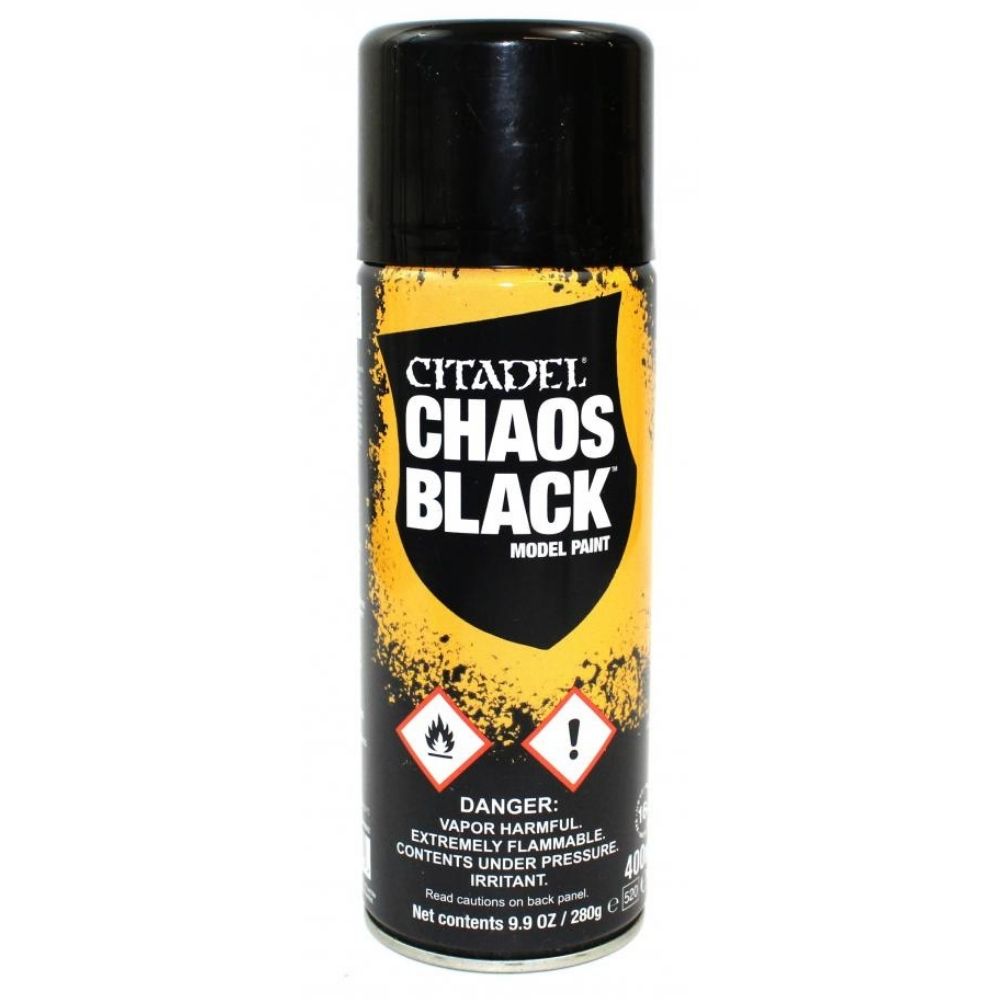 Citadel Chaos Black Spray Paint 400ml - Loaded Dice