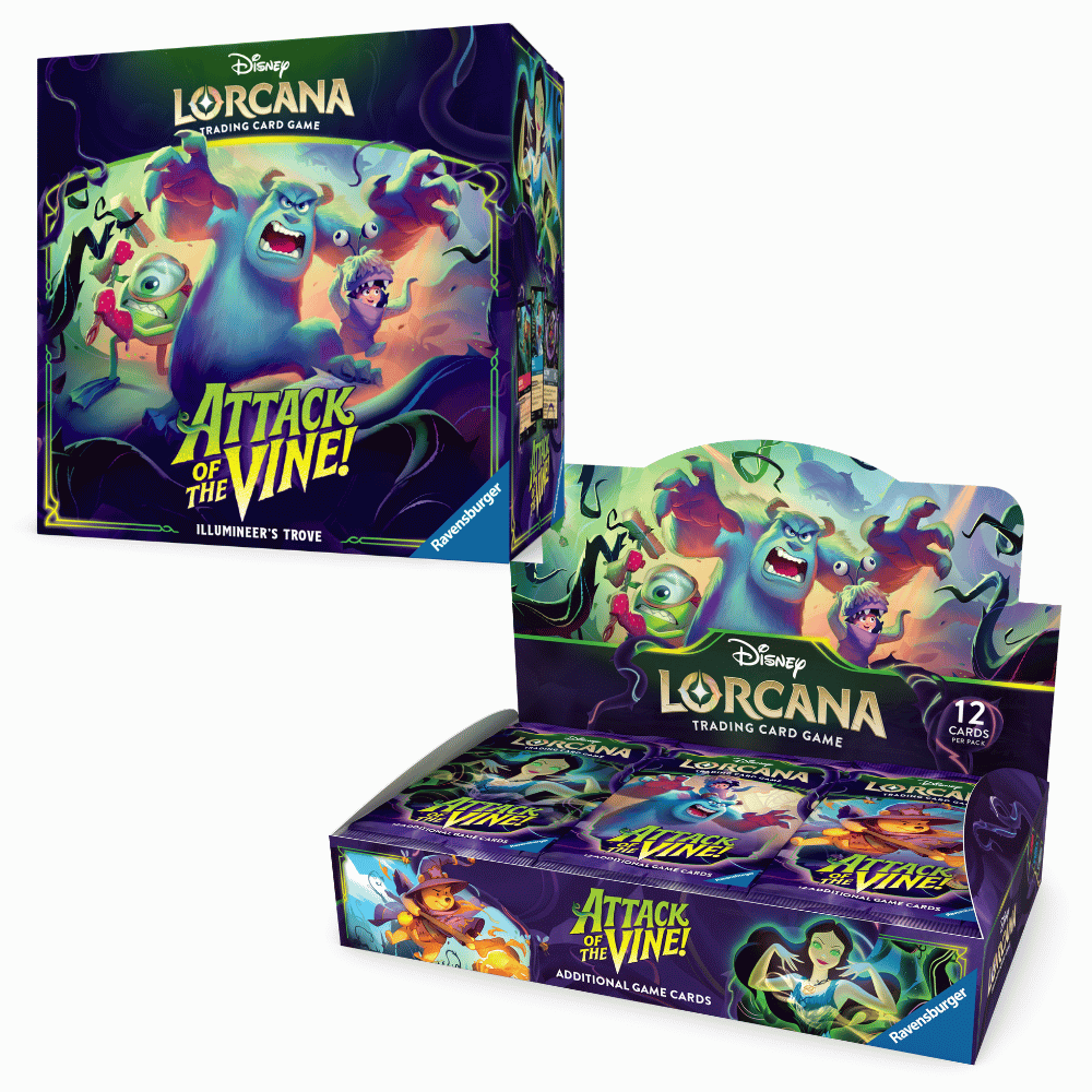 Disney Lorcana Attack of the Vine Booster Box & Illumineer's Trove bundle