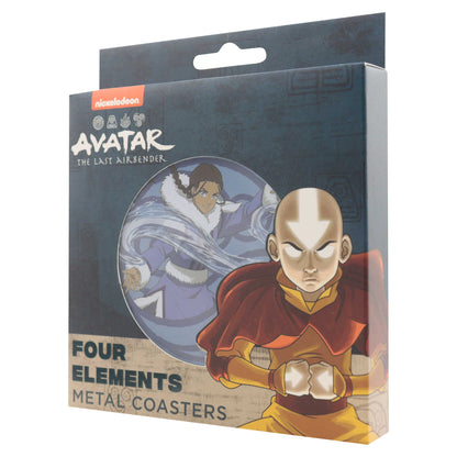 Airbender Set of 4 Embossed Metal Coasters