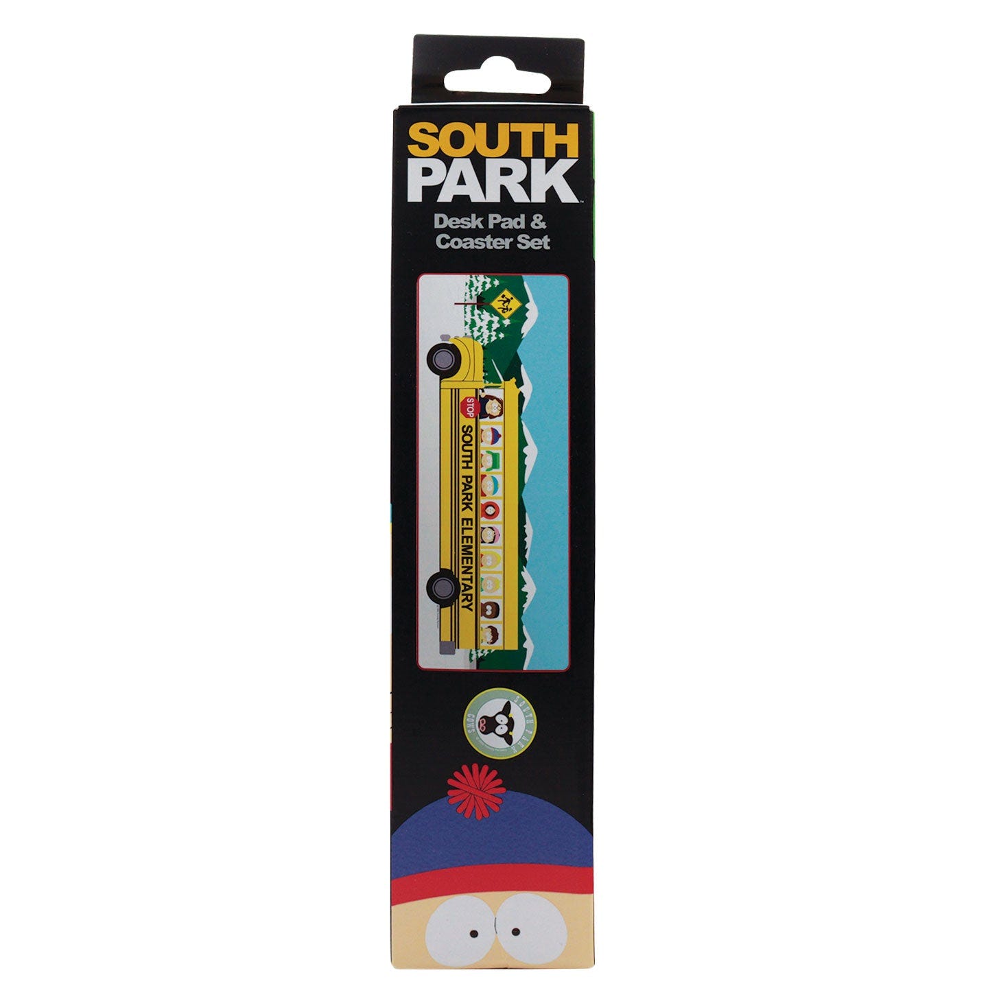 South Park Elementary School Bus Desk Pad & Coaster Set