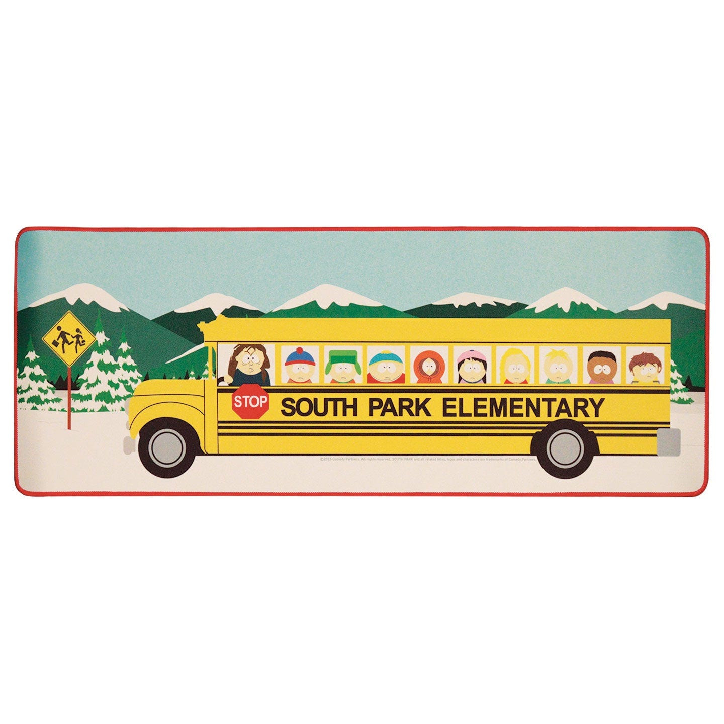 South Park Elementary School Bus Desk Pad & Coaster Set