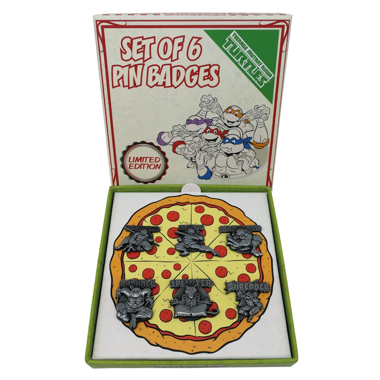 Teenage Mutant Ninja Turtles Limited Edition Set of 6 Pin Badges - Loaded Dice