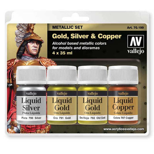 Vallejo Model Color Liquid Gold Set (4) - Loaded Dice