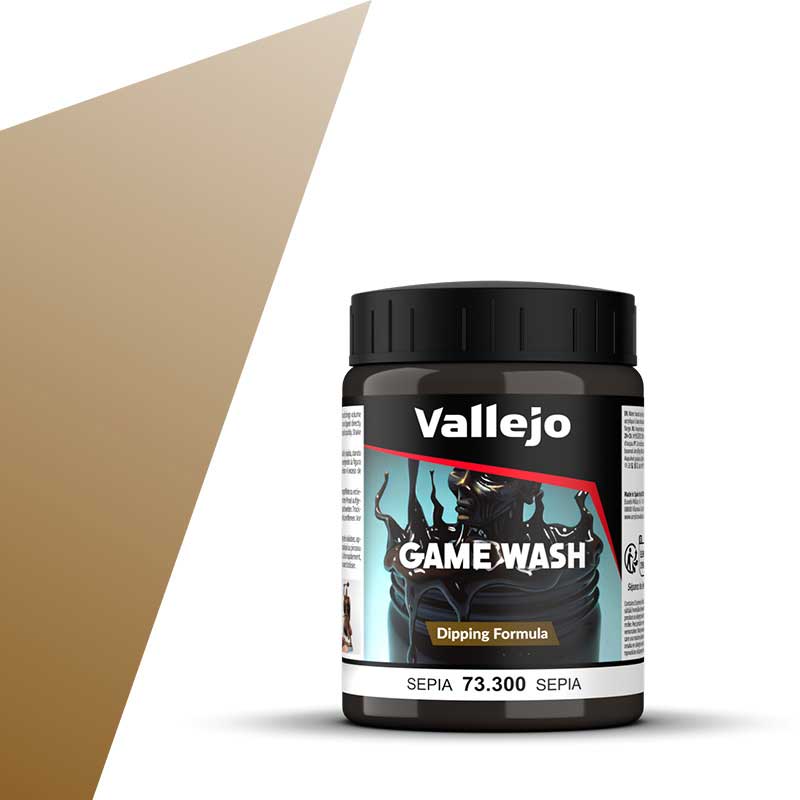 Vallejo Wash - Sepia 200 ml - Loaded Dice
