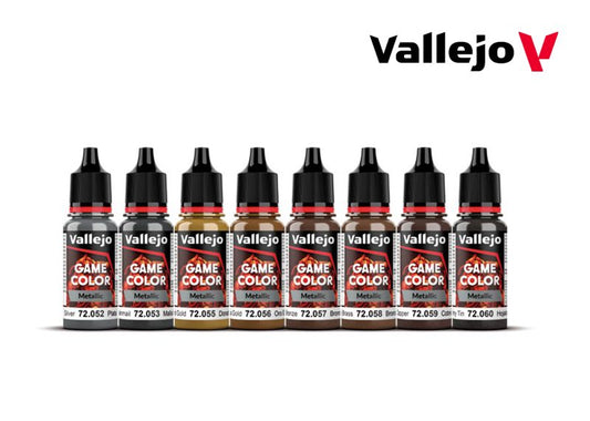 Vallejo Game Color - Metallic Colour Set (x8) - Loaded Dice