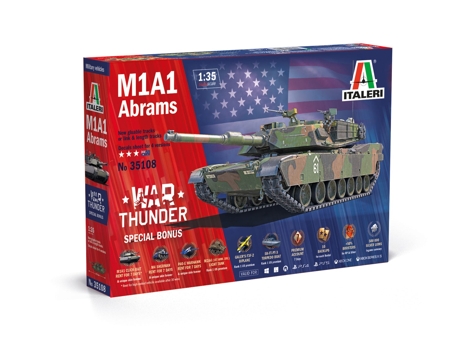 Italeri 1:35 M1A1 Abrams - W35108