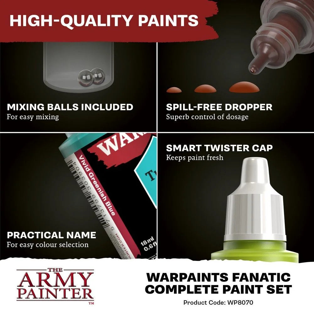Army Painter Warpaints Fanatic Complete Paint Set - Release Date 31/3/24 - Loaded Dice Barry Vale of Glamorgan CF64 3HD