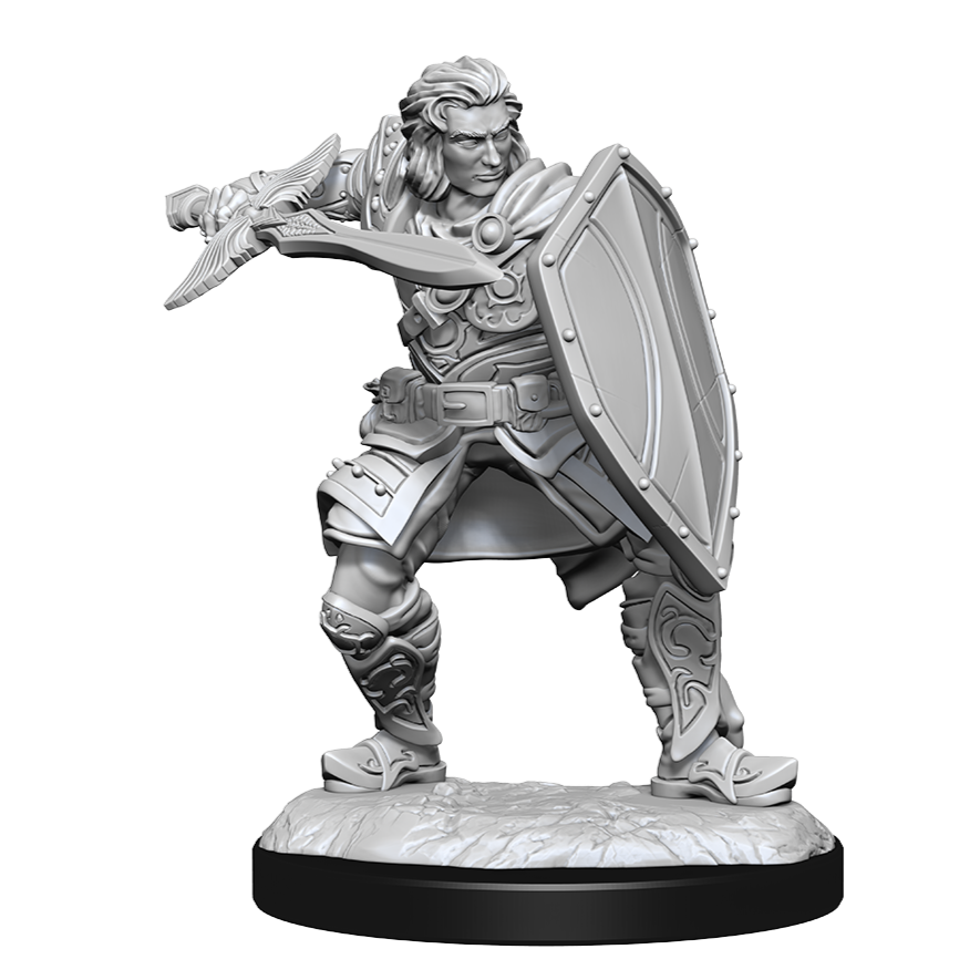Human Paladin Male: D&D Nolzur's Marvelous Unpainted Miniatures (W14) - Loaded Dice Barry Vale of Glamorgan CF64 3HD