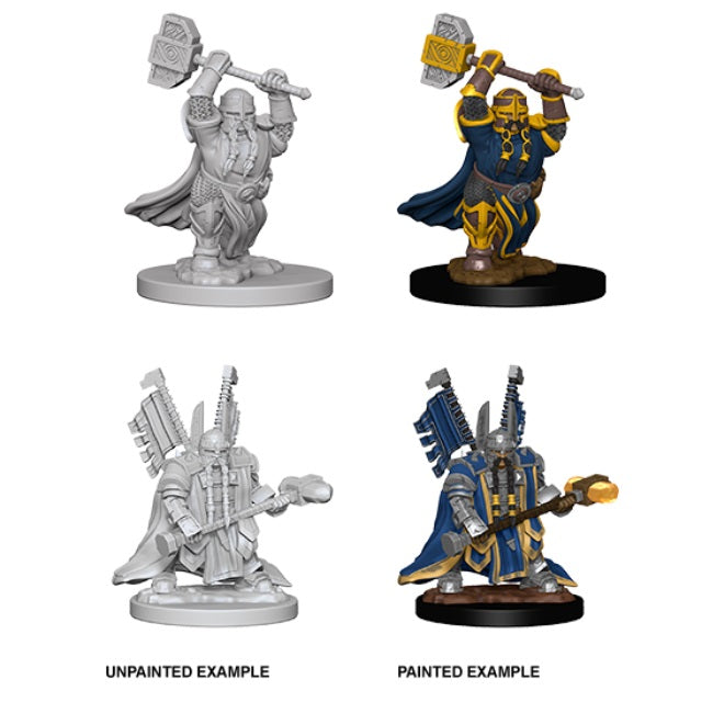 Dwarf Male Paladin (PACK OF 2): D&D Nolzur's Marvelous Unpainted Miniatures (W5) - Loaded Dice Barry Vale of Glamorgan CF64 3HD