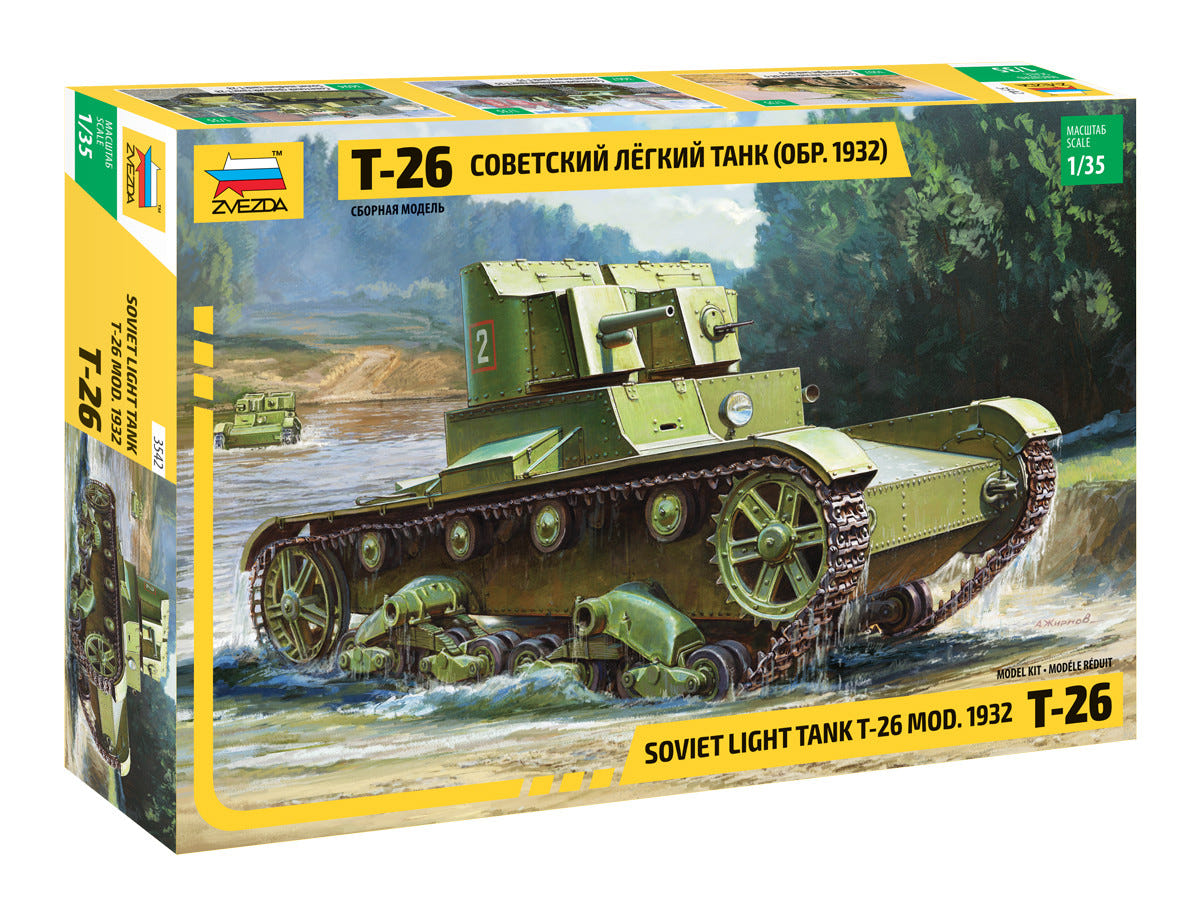 Zvezda 1:35 Soviet Tank T-26 - Z3542