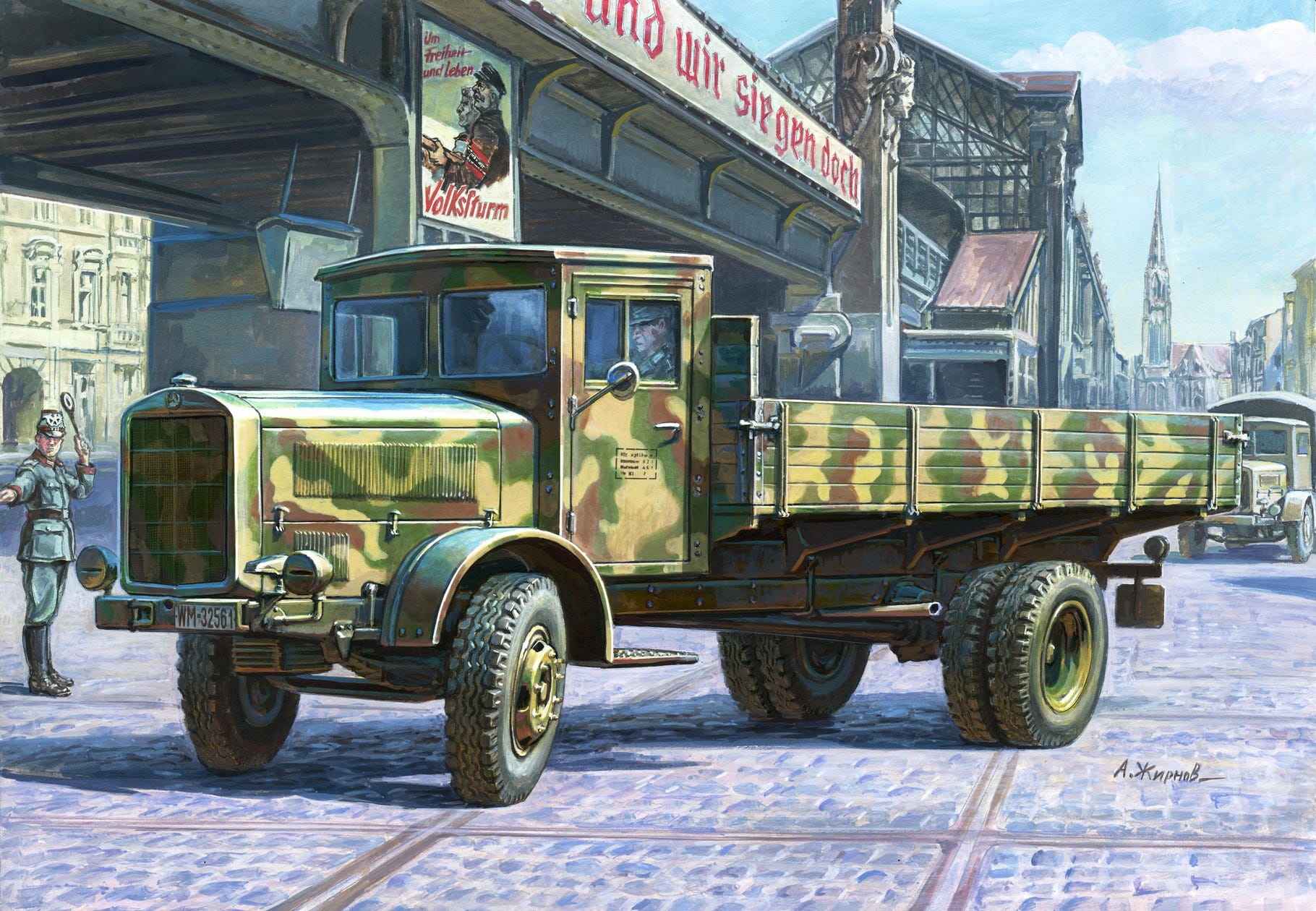 Zvezda 1:35 German Heavy Truck L-4500 Einheitsfahrerhaus - Z3647