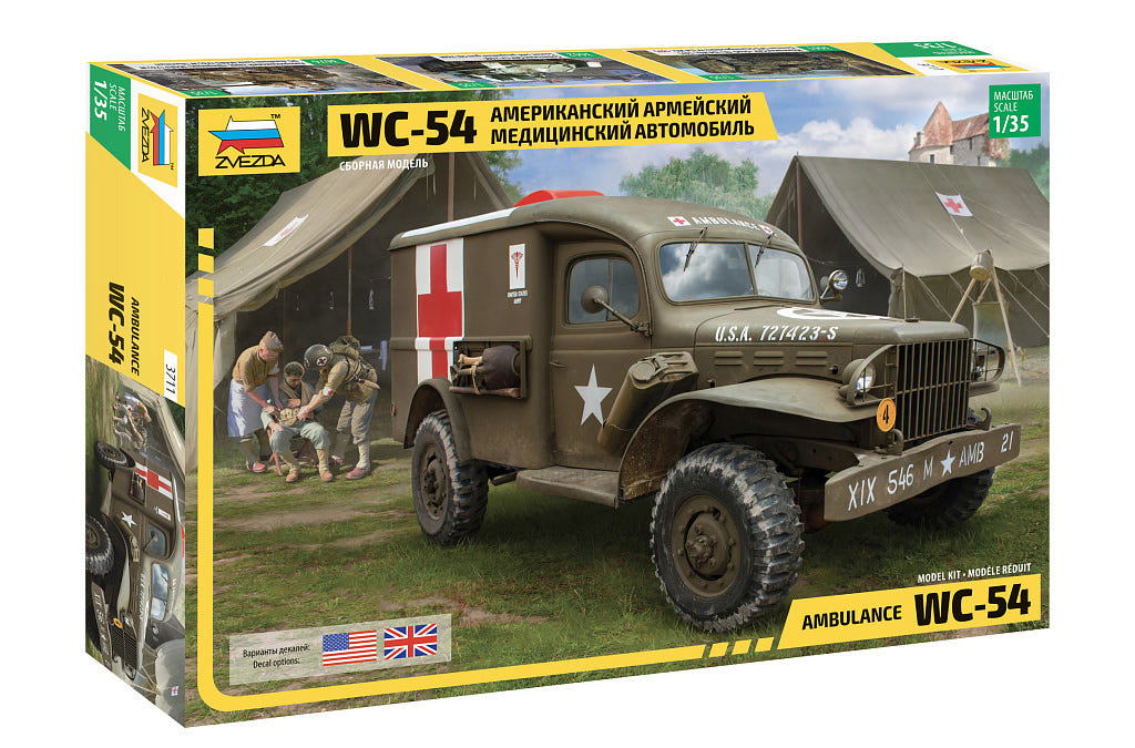 Zvezda 1:35 Dodge WC-54 WWII Ambulance Truck - Z3711