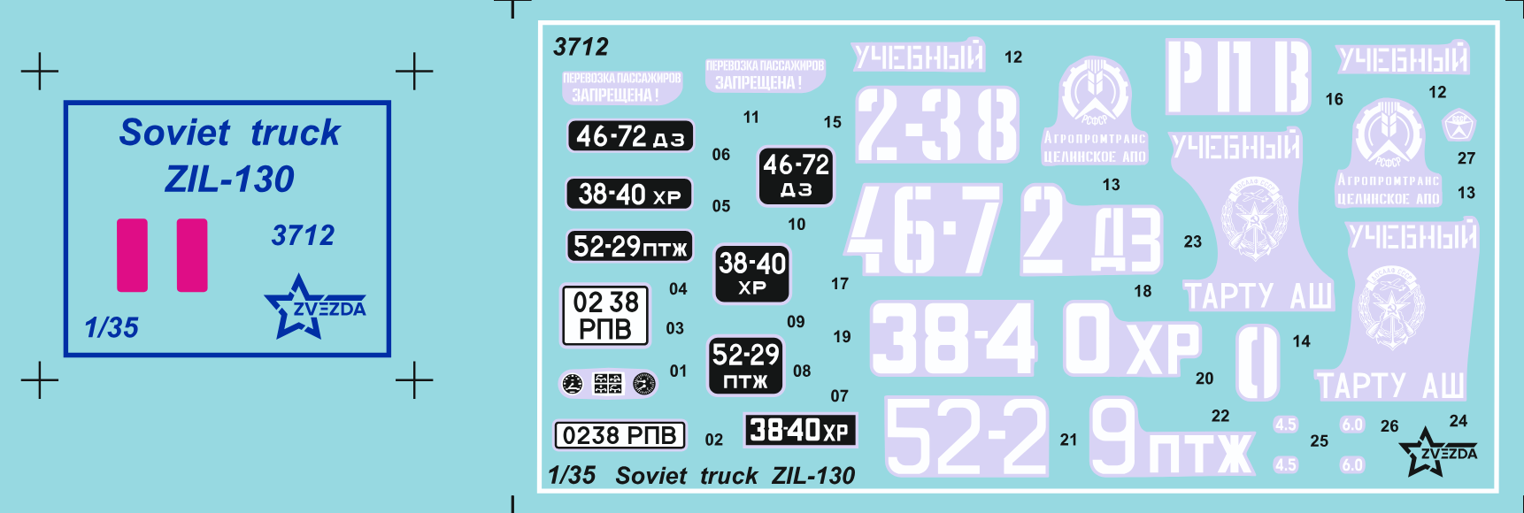 Zvezda 1:35 ZIL-130 Soviet Truck - Z3712