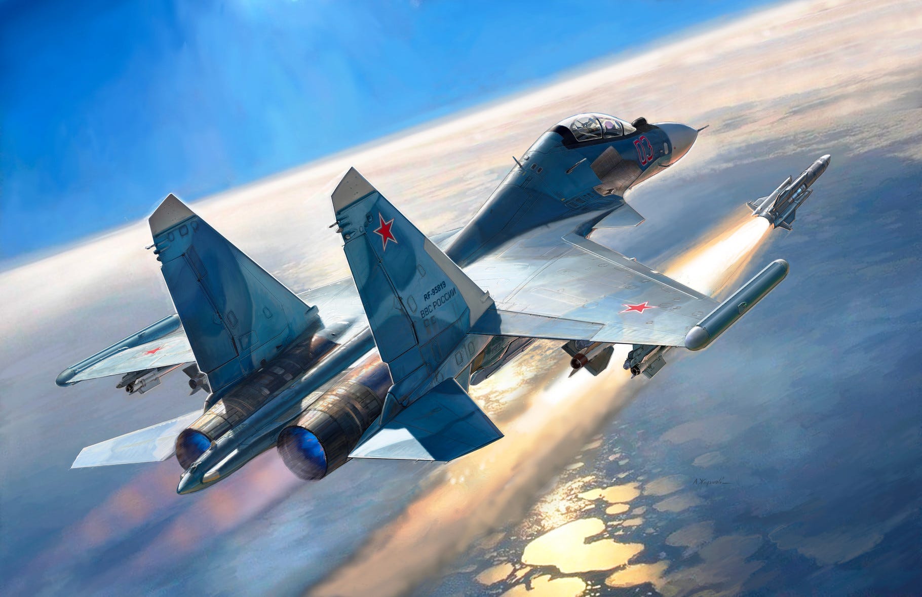 Zvezda 1:48 SU-30SM Flanker H - Z4808