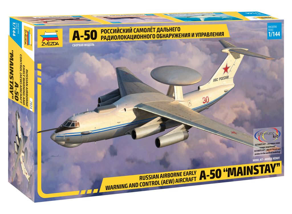 Zvezda 1:144 A-50 Mainstay Early Warning Recon Aircraft - Z7024