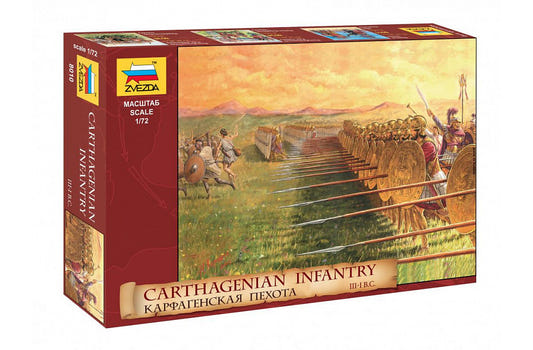 Zvezda 1:72 Carthaginian Infantry Set (42 Figures) - Z8010