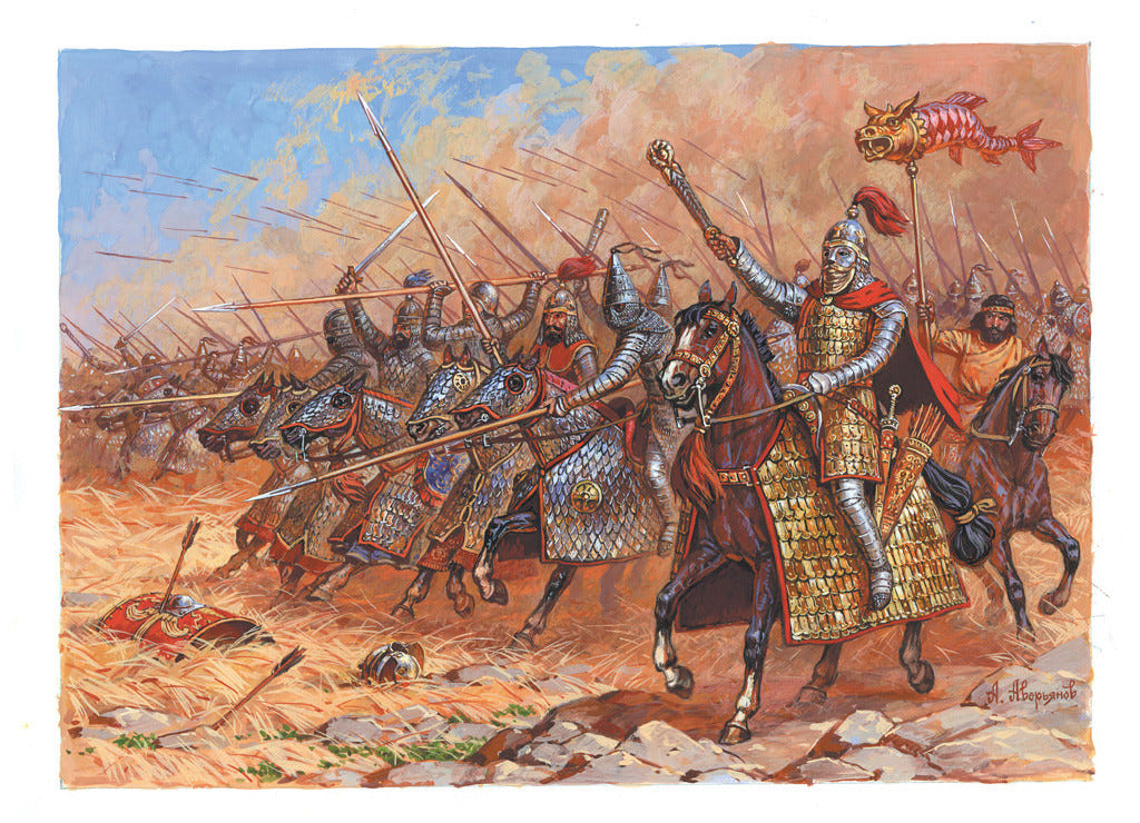 Zvezda 1:72 Cataphracts Armoured Heavy Cavalry (20 Figures 20 Horses) - Z8067