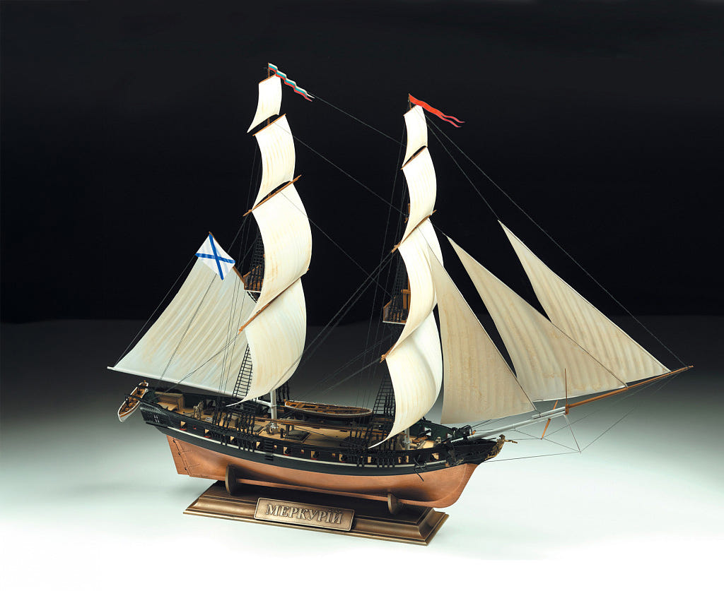 Zvezda 1:100 Russian Brig Mercury 19th Century - Z9067