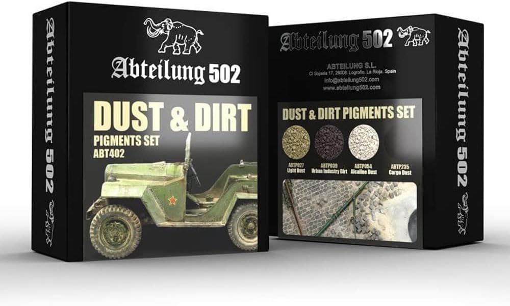 Abteilung 502 oil paint Dust & Dirt Pigments Set for model weathering