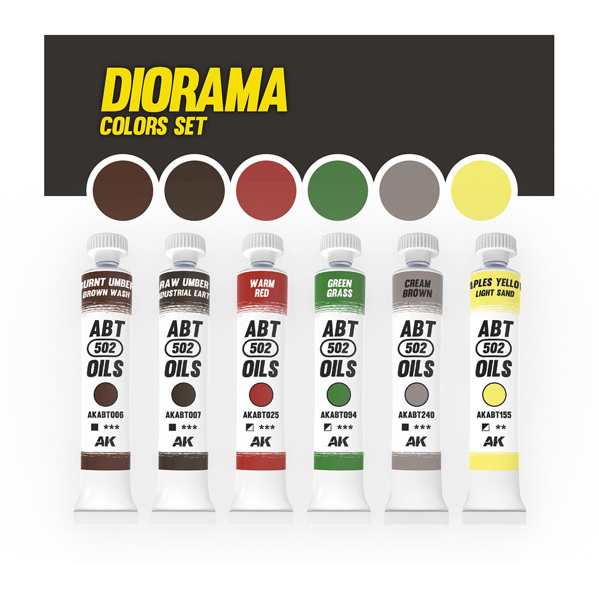 Abteilung 502 Oil Paints - Diorama Colors Set - Loaded Dice
