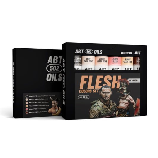Abteilung 502 oil paint Flesh Colors Set for model weathering