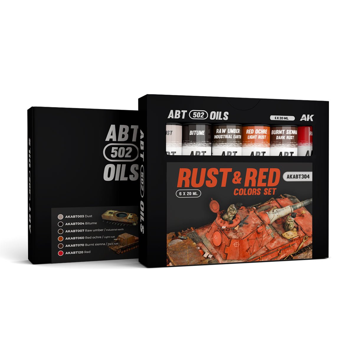 Abteilung 502 oil paint Rust & Red Colors Set for model weathering