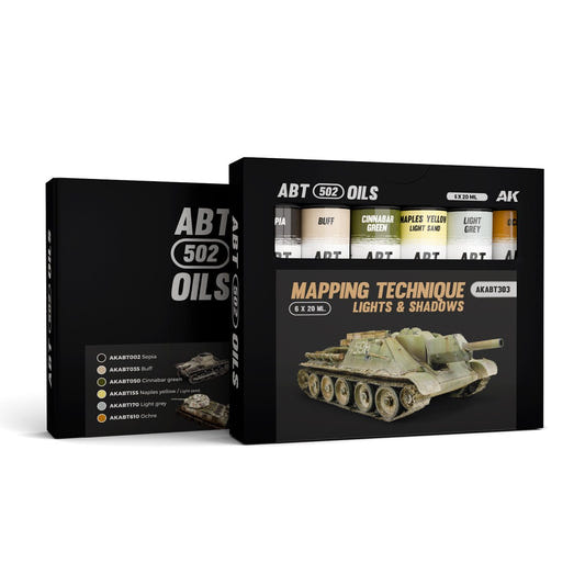 Abteilung 502 oil paint Vehicle Mapping Technique Lights & Shadows for model weathering