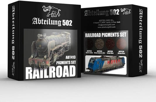 Abteilung 502 oil paint Railroad Pigments Set for model weathering