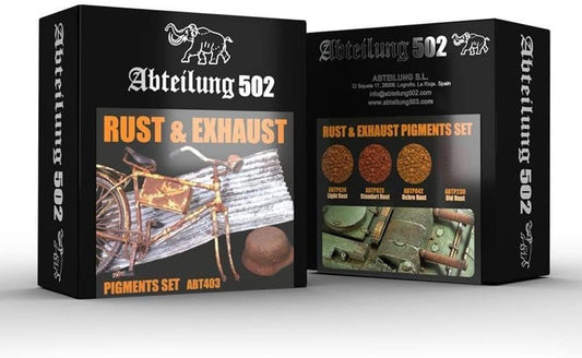 Abteilung 502 oil paint Rust & Exhaust Pigments Set for model weathering