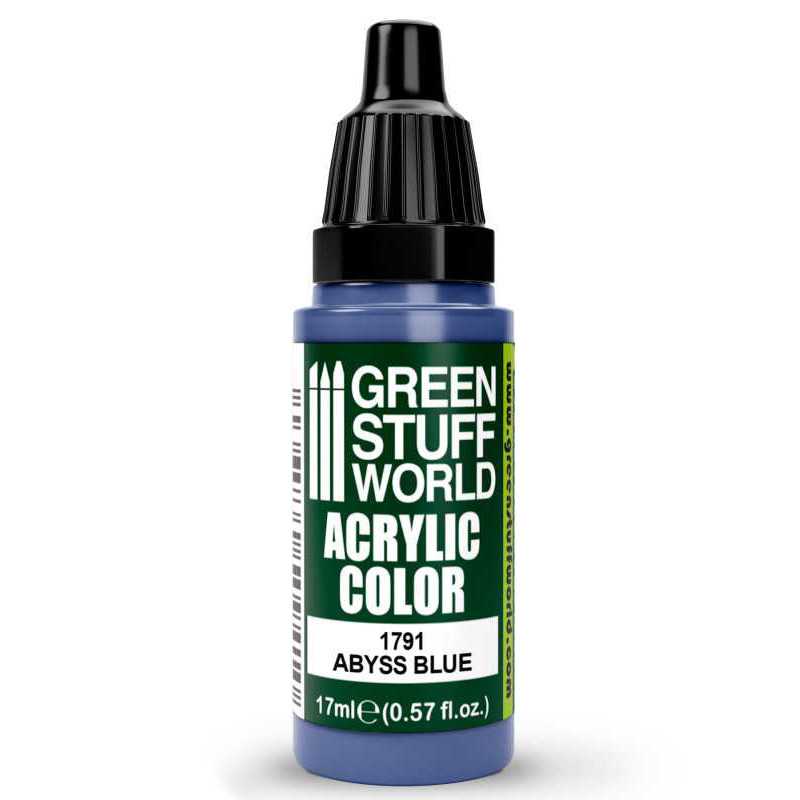 Green Stuff World Acrylic Color Paint - ABYSS BLUE 17ml - Loaded Dice