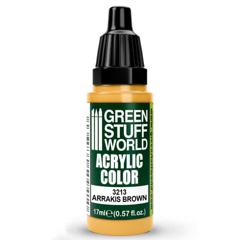 Green Stuff World Acrylic Color Paint - ARRAKIS BROWN 17ml - Loaded Dice