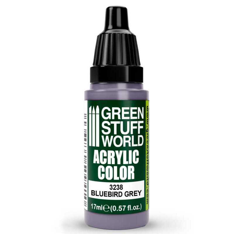 Green Stuff World Acrylic Color Paint - BLUEBIRD GREY 17ml - Loaded Dice
