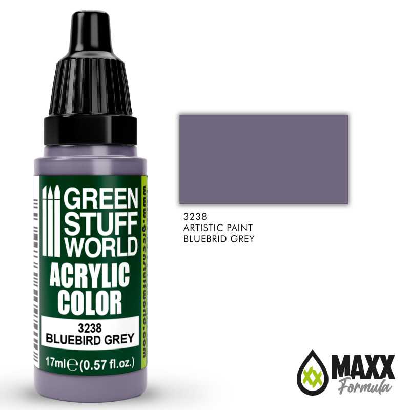 Green Stuff World Acrylic Color Paint - BLUEBIRD GREY 17ml - Loaded Dice