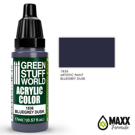 Green Stuff World Acrylic Color Paint - BLUEGREY DUSK 17ml - Loaded Dice