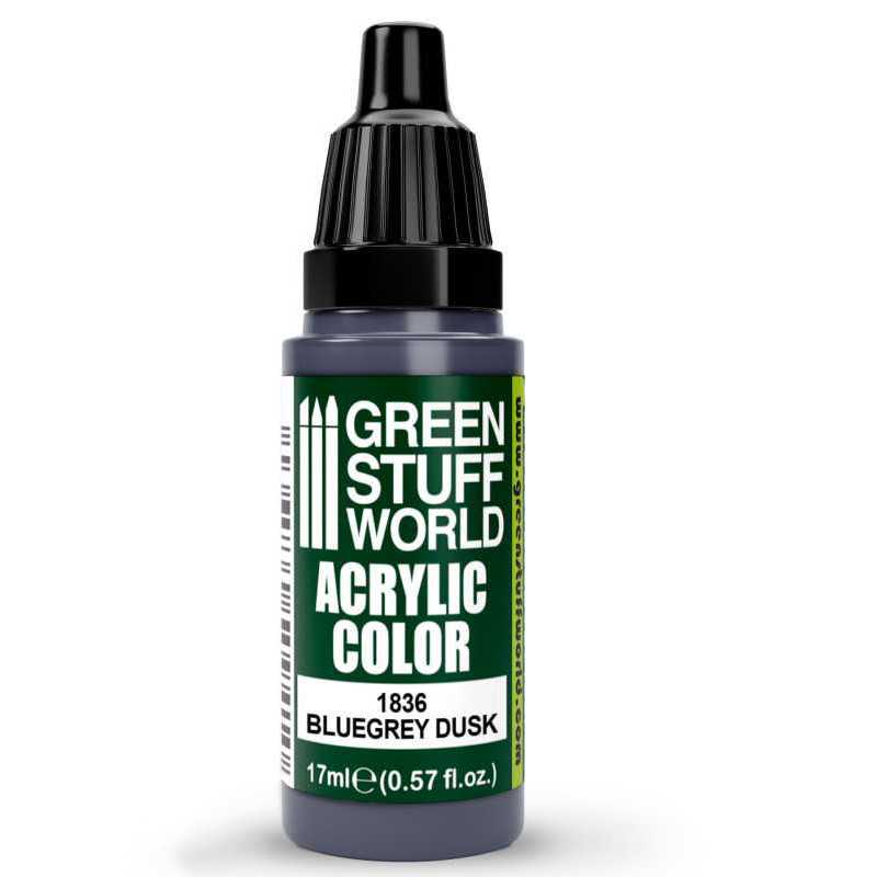 Green Stuff World Acrylic Color Paint - BLUEGREY DUSK 17ml - Loaded Dice