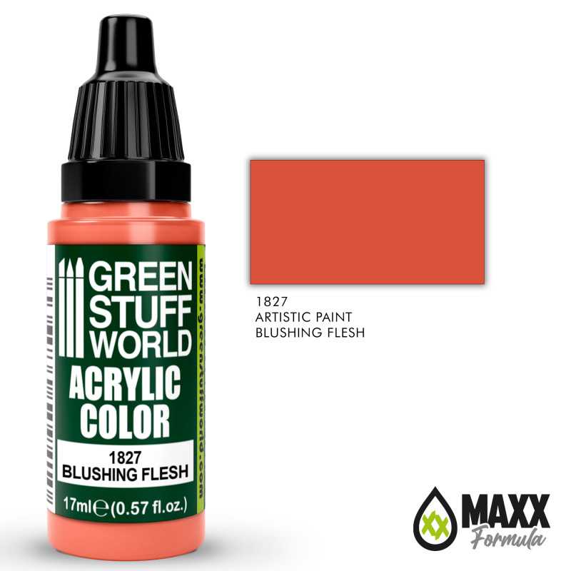 Green Stuff World Acrylic Color Paint - BLUSHING FLESH 17ml - Loaded Dice